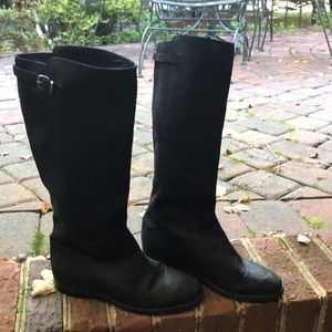 JCREW black suede riding boots sz 7